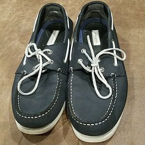 Joseph Abboud Navy blue boat shoes